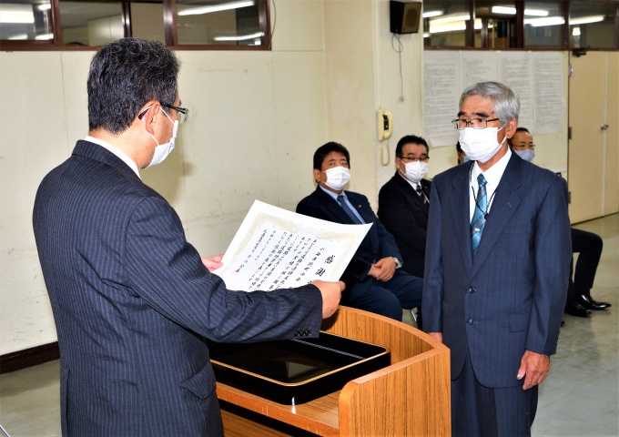 感謝状授与（小向市街町内会）