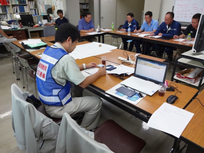 幌加内町役場でのリエゾン活動の様子