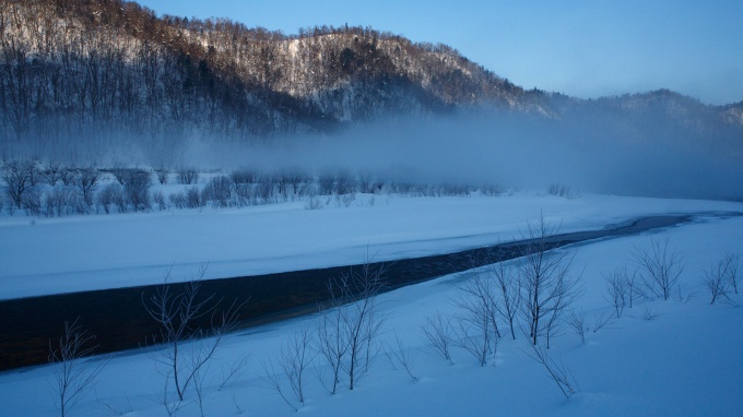 1：　天塩川　冬の情景(2月)