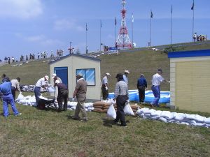 住宅浸水防止訓練