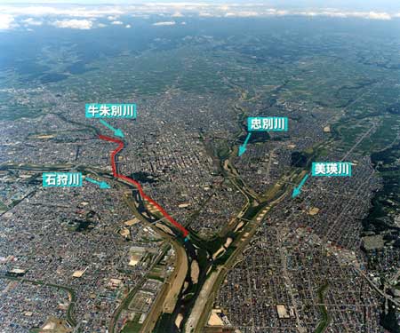 流水保全水路整備事業　ルート図