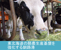 東北海道の酪農生産基盤を強化する釧路港