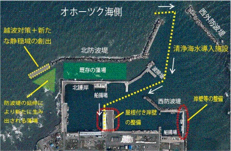 （図）元稲府漁港の整備箇所