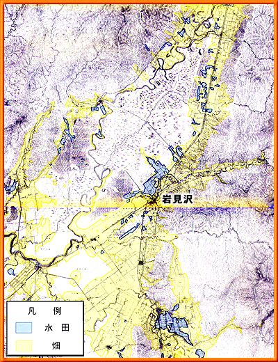 黎明期（明治43～44年）の石狩川流域（岩見沢周辺）