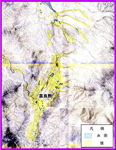 黎明期（明治43～44年）の石狩川流域（富良野周辺）