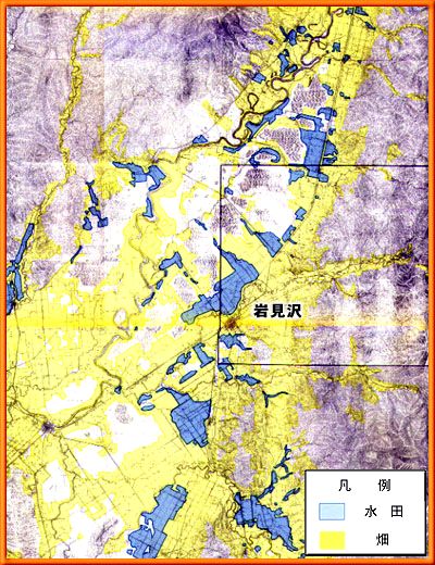 展開期（大正7～13年）の石狩川流域（岩見沢周辺）