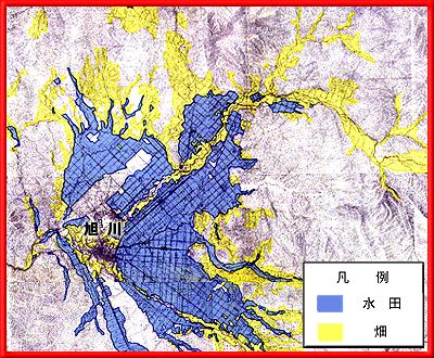 展開期（大正7～13年）の石狩川流域（旭川周辺）