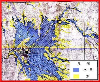 沈滞期（昭和29～37年）の石狩川流域（旭川周辺）