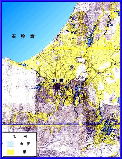 展開期（大正7～13年）の石狩川流域（札幌周辺）