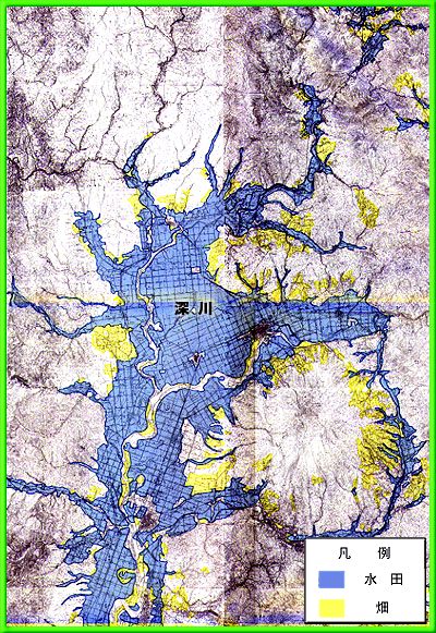 進展期（昭和42～47年）の石狩川流域（深川周辺）