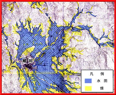 進展期（昭和42～47年）の石狩川流域（旭川周辺）