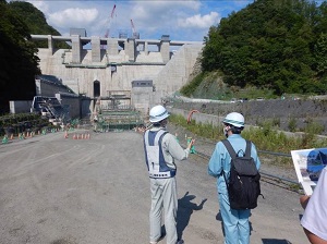 沙流川ダム　平取ダム現地視察（北海道科学大）