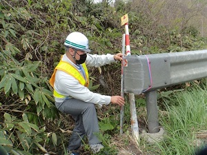 有珠　道路付属物損傷確認