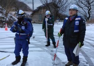 TEC-FORCE活動状況（砂防第2陣）石川県輪島市門前町吉浦地区の現地調査（2024.1.25　鵡川沙流川河川事務所）