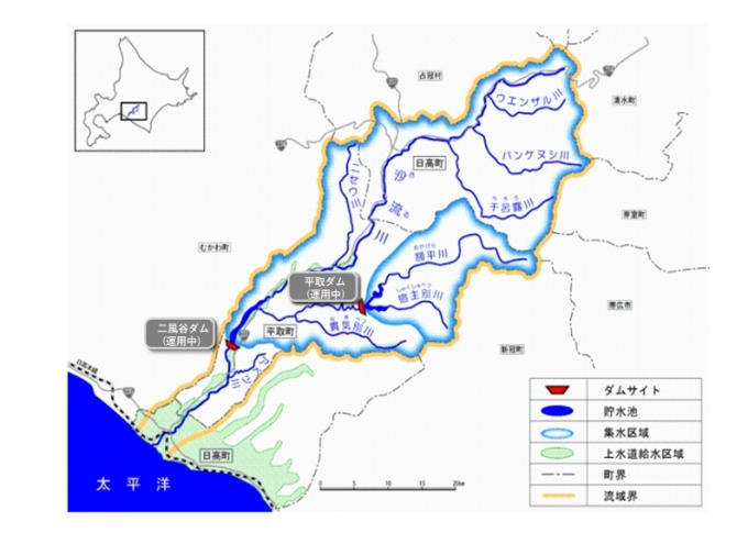 沙流川総合開発事業計画概要図