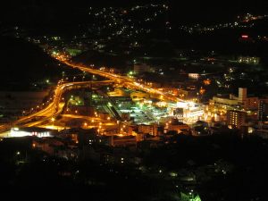 「測量山からの中央町（室蘭駅）方面」の写真