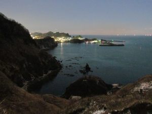 「マスイチ浜展望台からの追直漁港」の写真