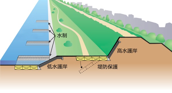 護岸のイメージ