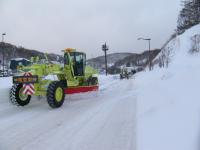 除雪グレーダによる路面整正