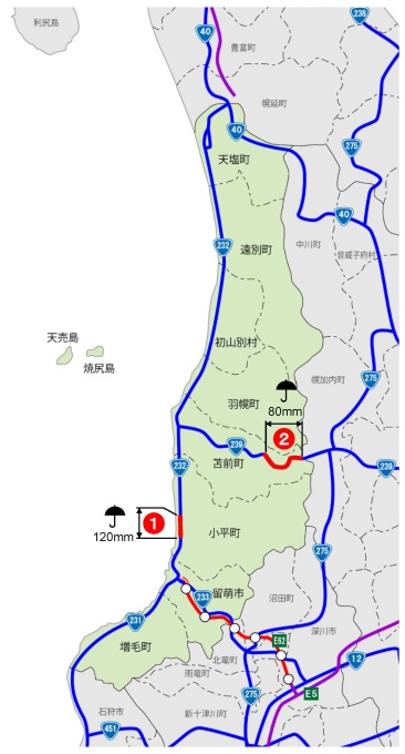 平成30年度通行規制区間図