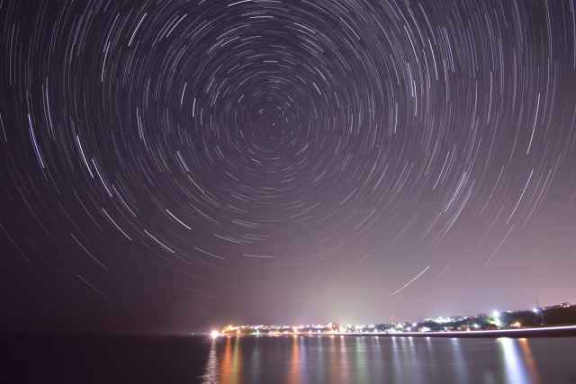 ゴールデンビーチの星空（留萌市）