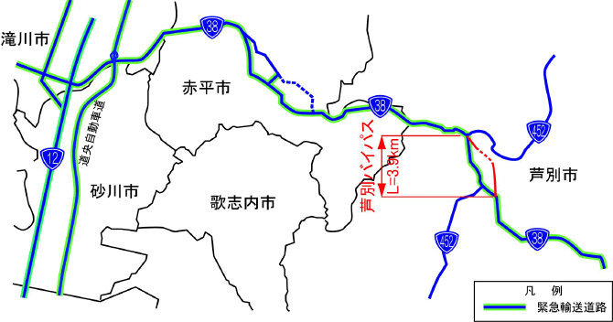緊急輸送道路の図