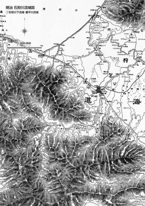 明治の豊平川流域図