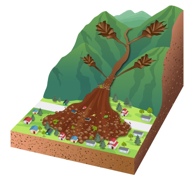 土石流のイメージ