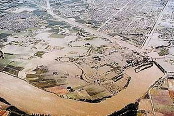 伏籠川流域の昭和56年洪水の浸水状況