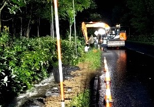 現地作業状況（一般国道230号　札幌市中山峠）