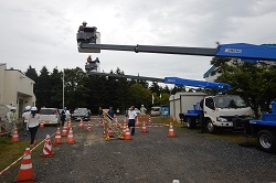 高所作業車の体験試乗