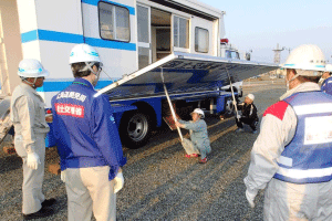 対策本部車の設置講習