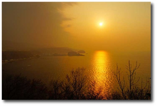 プユニ岬から眺める夕陽