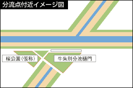 分流点付近イメージ図