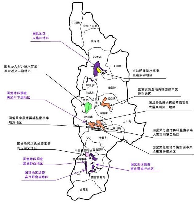 実施・調査位置図