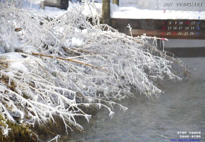 2月　弟子屈町　川湯遊歩道