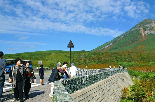 知床峠のパノラマ写真