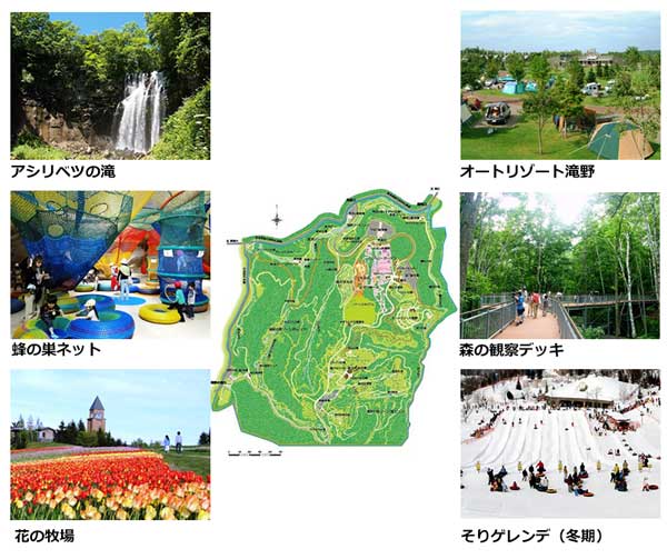 滝野すずらん公園のマップ