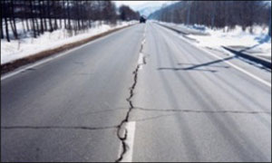 Damage of frost heaving