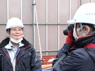 山崎さん撮影の様子（現場）