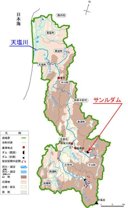 天塩川流域図
