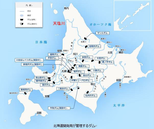 天塩川の位置図