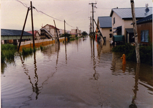 札幌市　昭和56年8月水害　家屋浸水