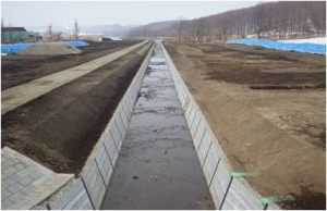 整備中の幹線排水路