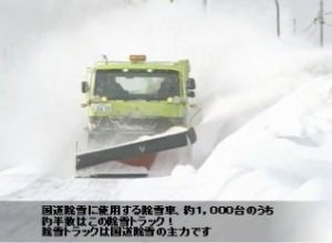 除雪車が作業をしている写真