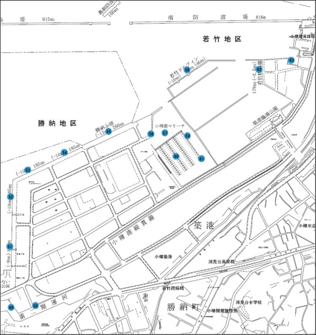 小樽港　拡大図　地区C