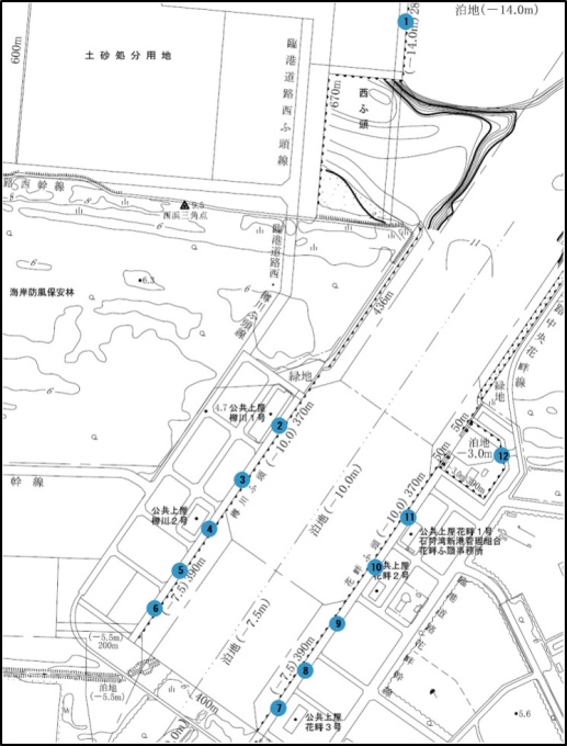 石狩湾新港　拡大図　地区A