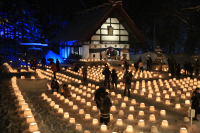 定山渓温泉の雪灯路