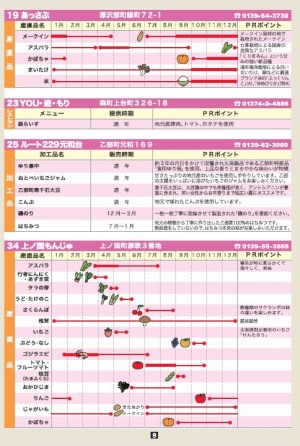 北海道「道の駅」産直カレンダー