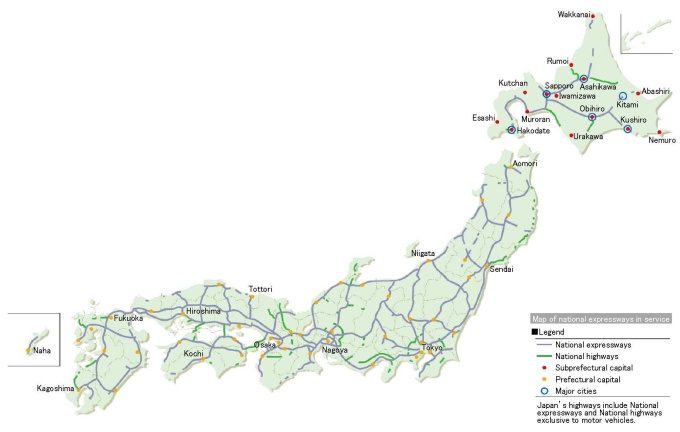 Current construction status of arterial high-standard highways